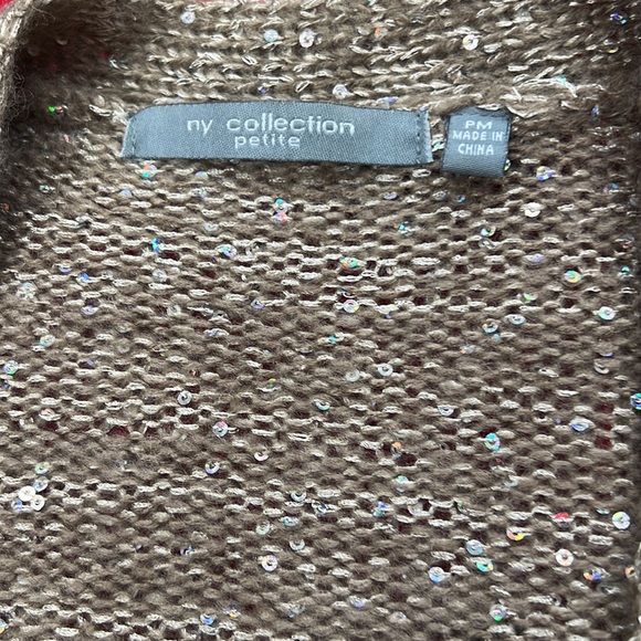 SzPM NY Collection Sequined Open Front Sweater - Picture 7 of 7